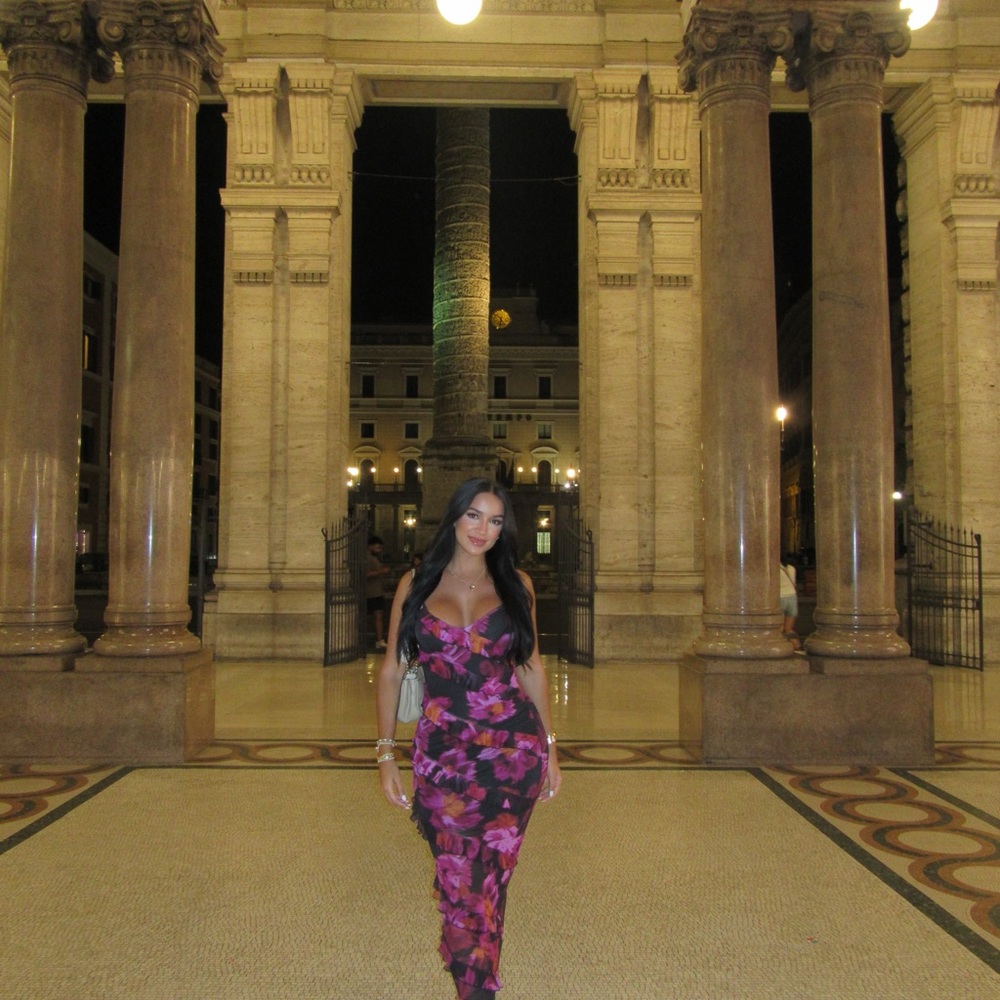 SHEIN Floral Maxi Dress - Purple and Pink